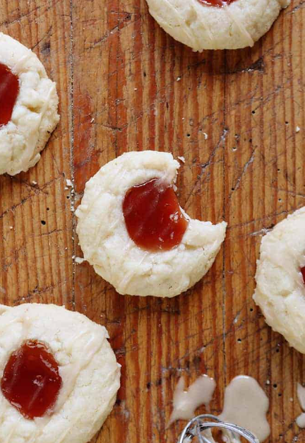 Raspberry Thumbprint Cookies