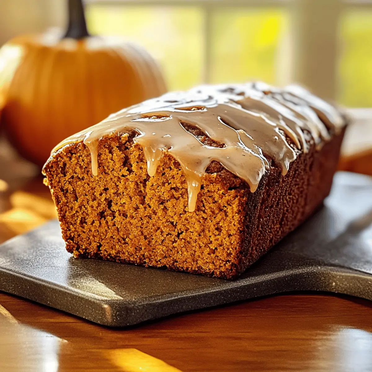 Delicious Pumpkin Bread with Maple Glaze