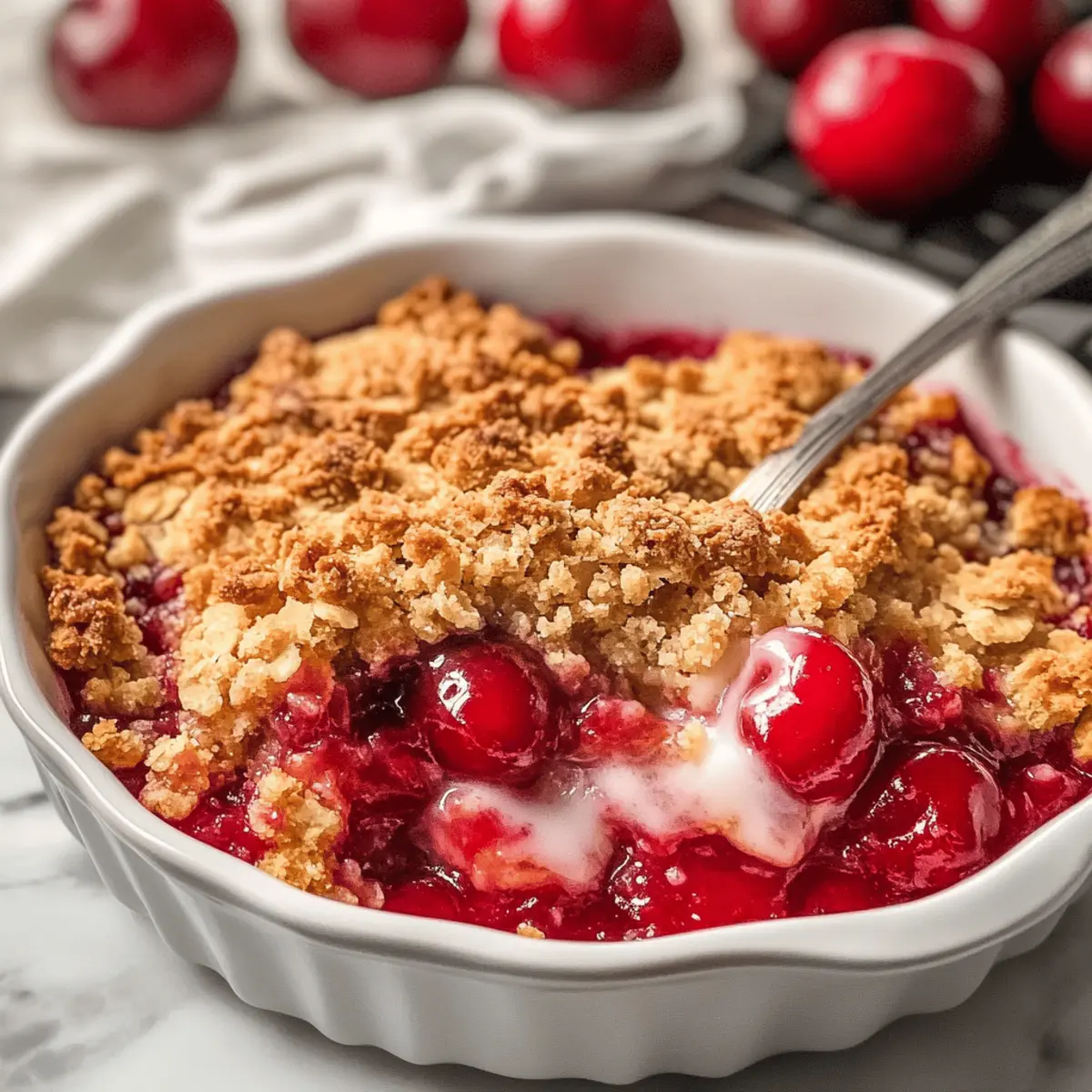Homemade Cherry Crumble