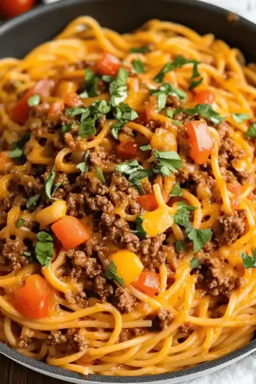 One-Pot Taco Spaghetti