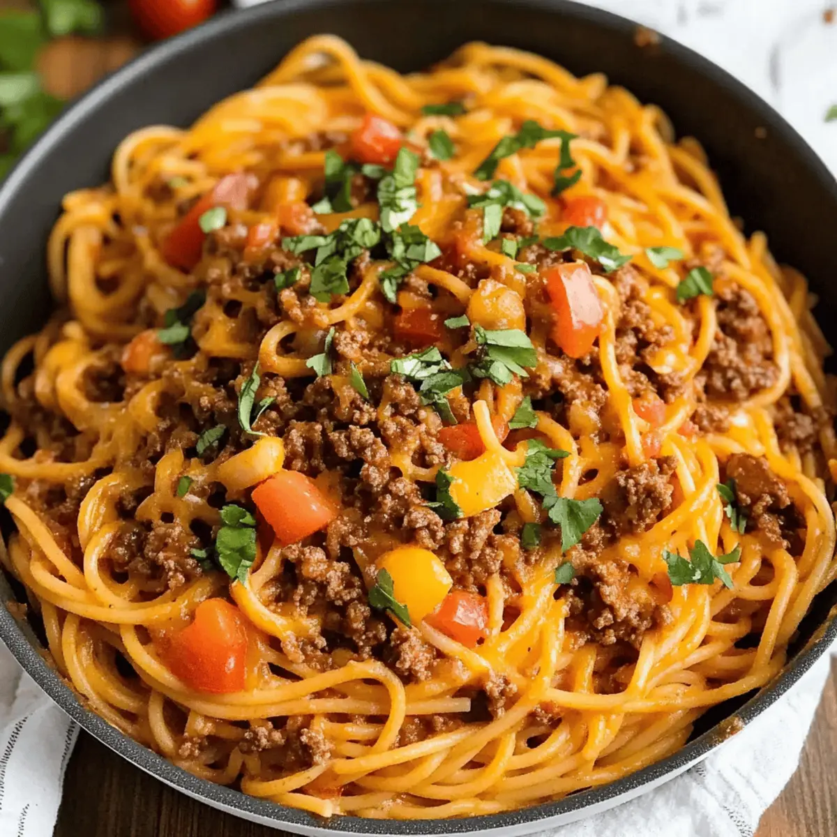 One-Pot Taco Spaghetti