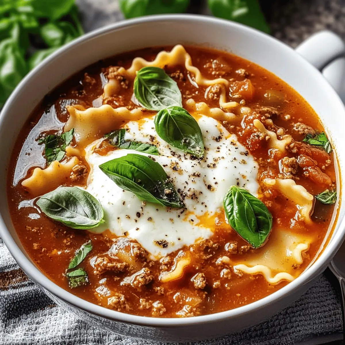 Crockpot Lasagna Soup