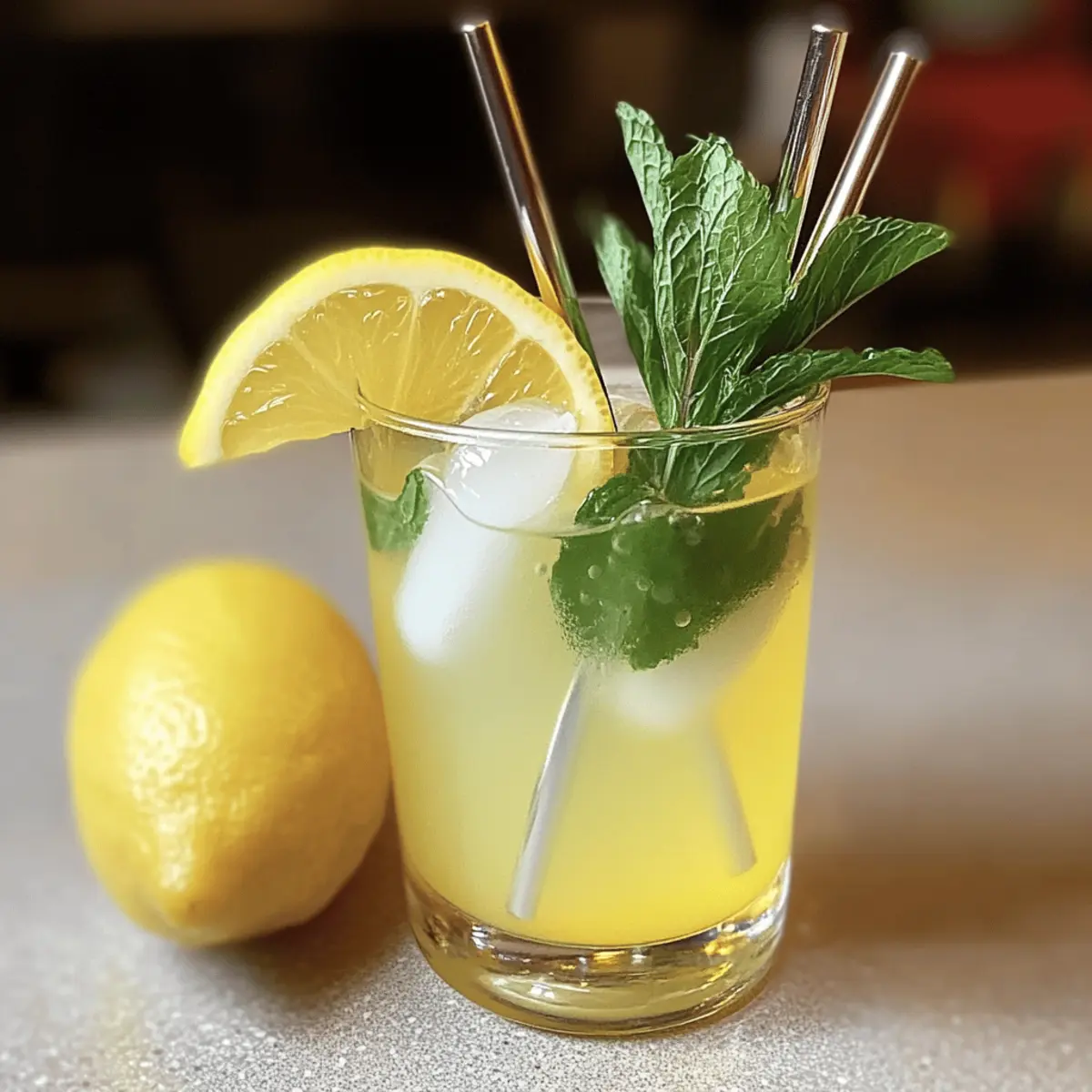 Mint and Rosemary Lemonade with Vanilla