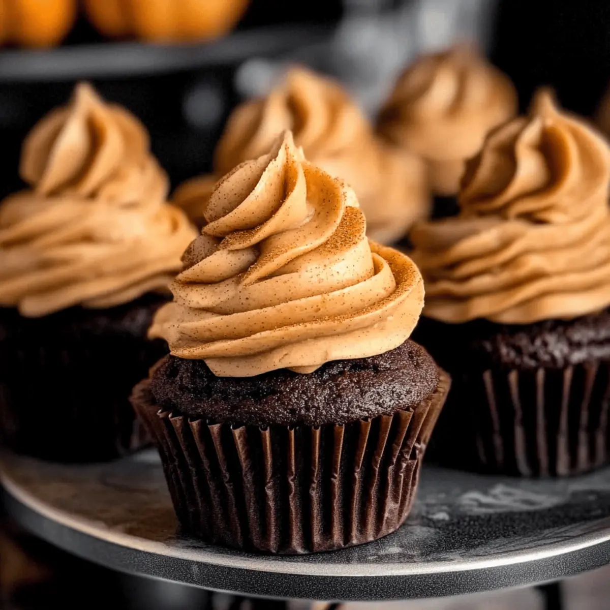 Chocolate Pumpkin Cupcakes