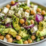 Chickpea Feta Avocado Salad