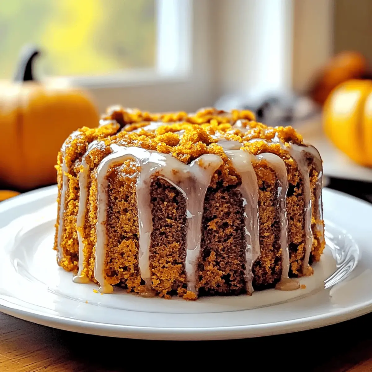 Autumn Pumpkin Honey Bun Cake