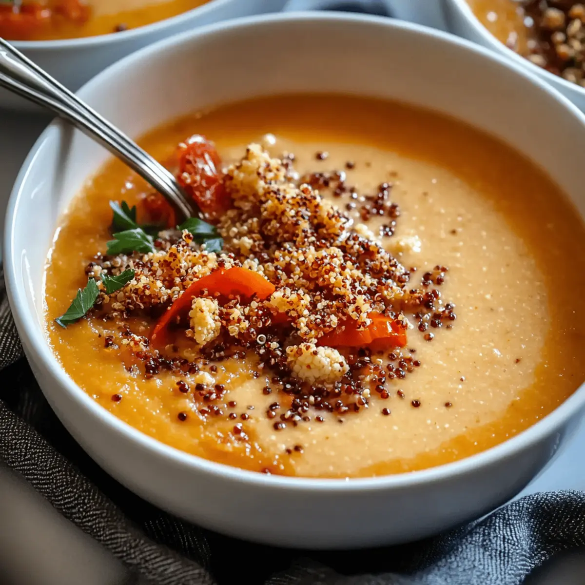 Roasted Garlic Cauliflower And Tomato Soup