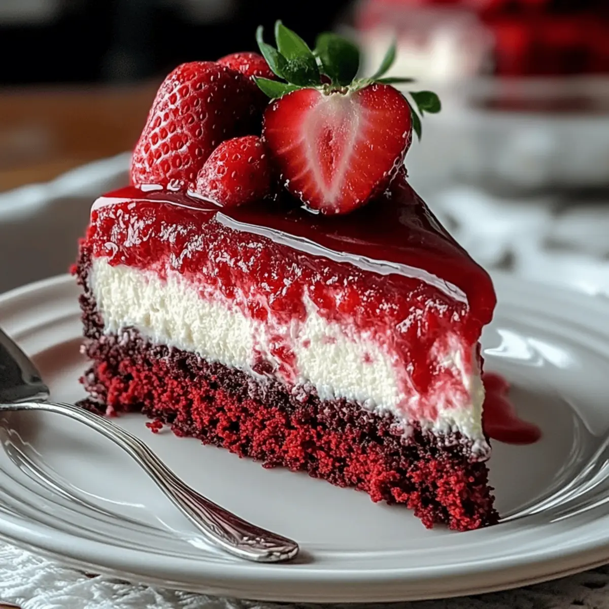 Red Velvet Strawberry Cheesecake