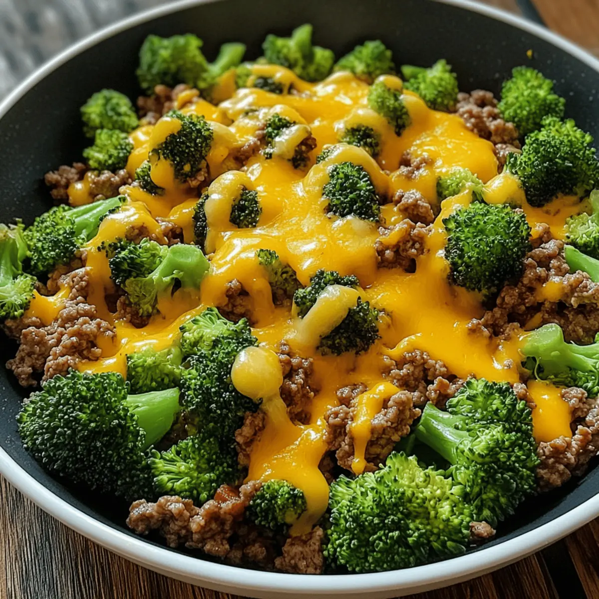 Keto Hamburger Broccoli Skillet