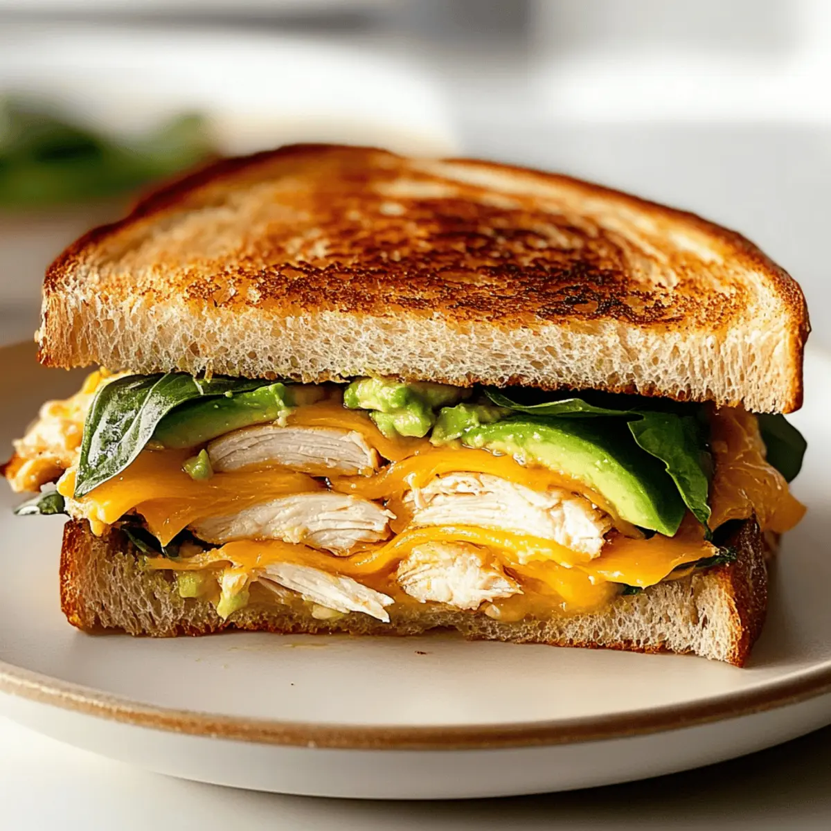 Chicken Avocado Melt Sandwich