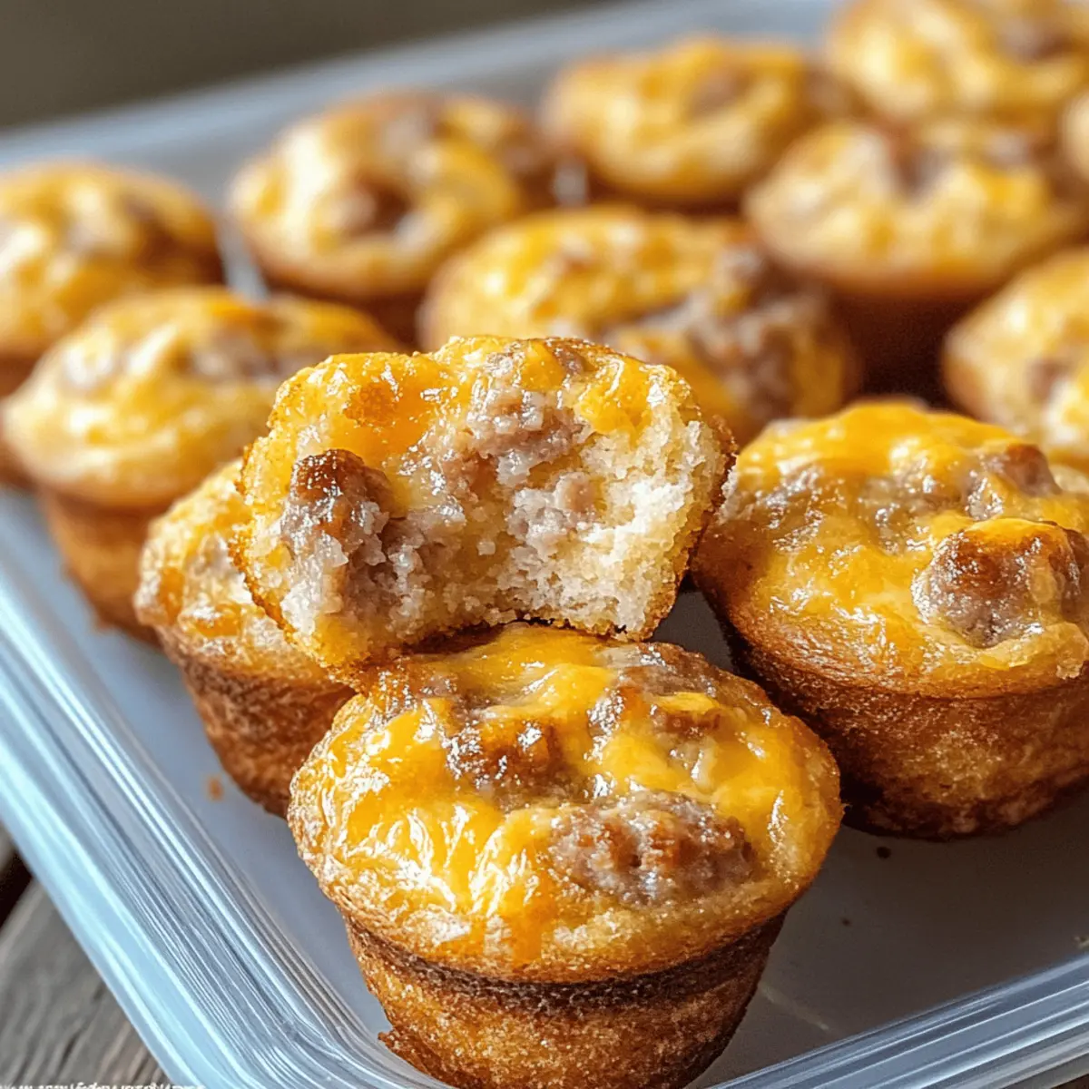 High-Protein Pancake Sausage Mini Muffins