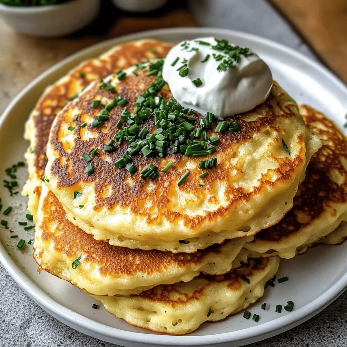 Cheese & Chive Pancakes