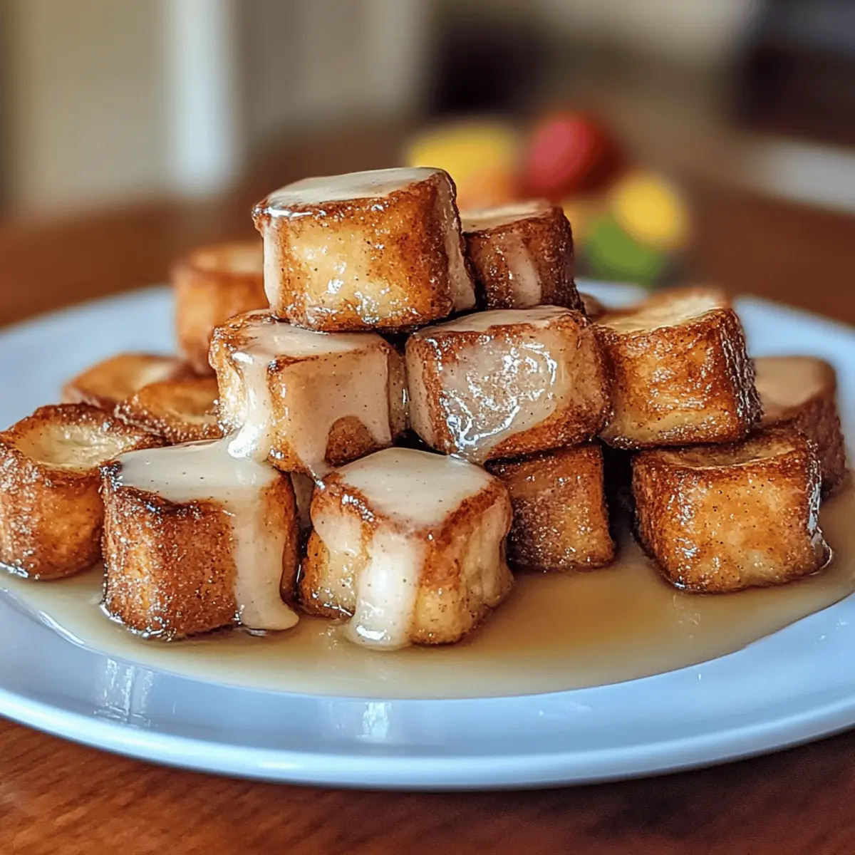 Cinnamon Roll French Toast Bites
