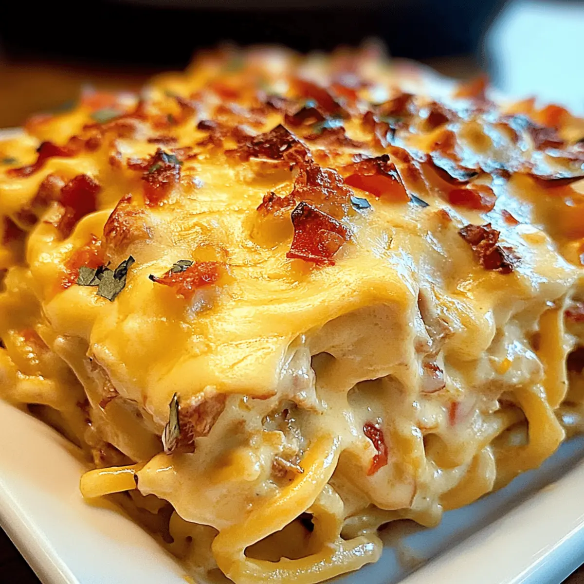 Cheesy Chicken Spaghetti Casserole