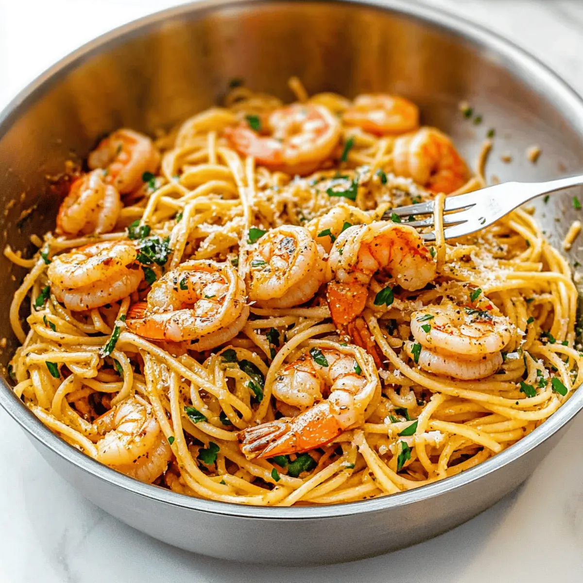 Old Bay Garlic Shrimp Pasta
