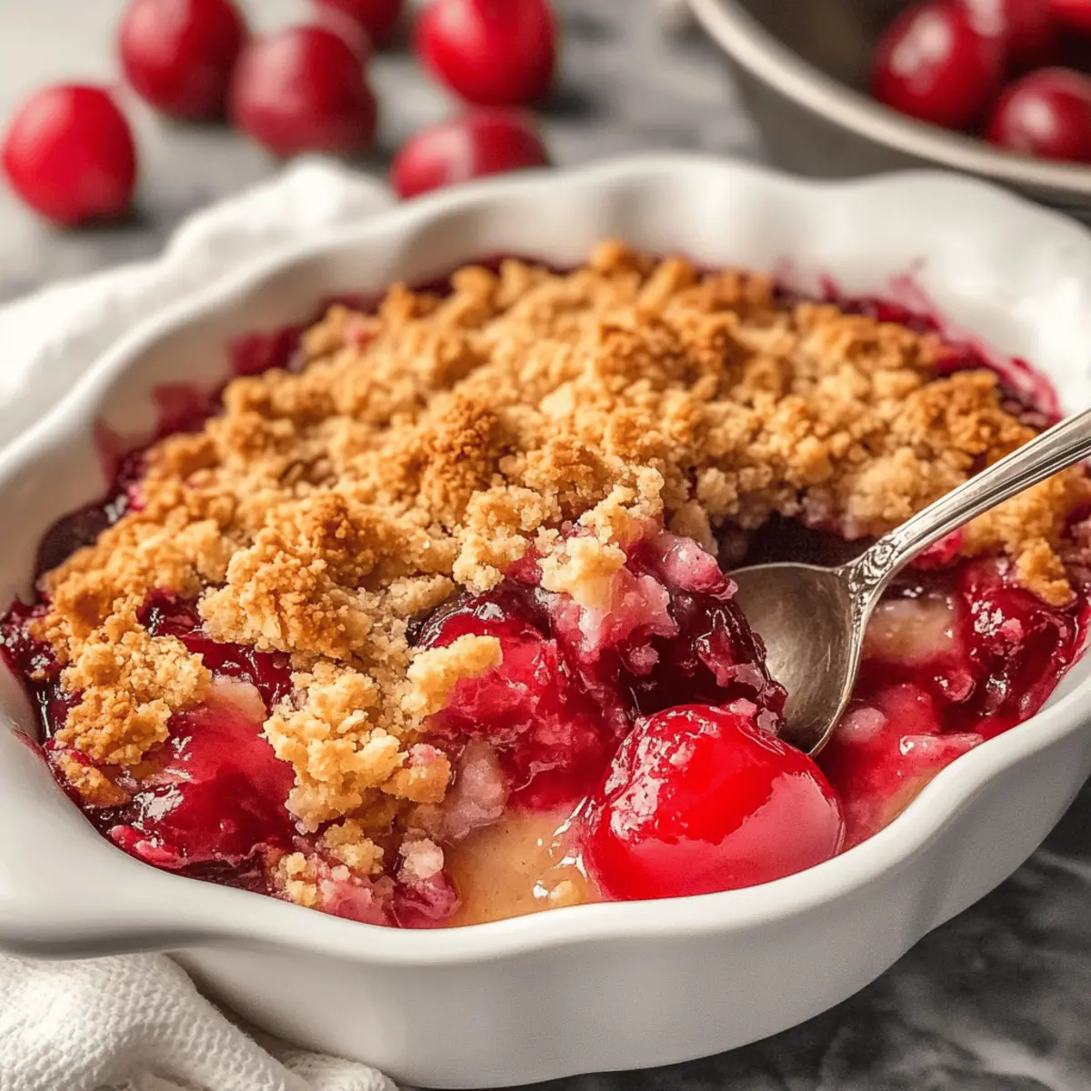 Homemade Cherry Crumble