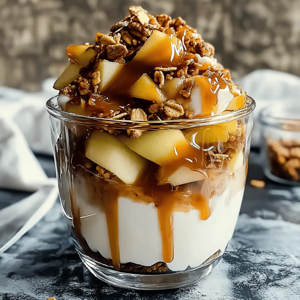 Caramel Apple Crisp Yogurt Parfait