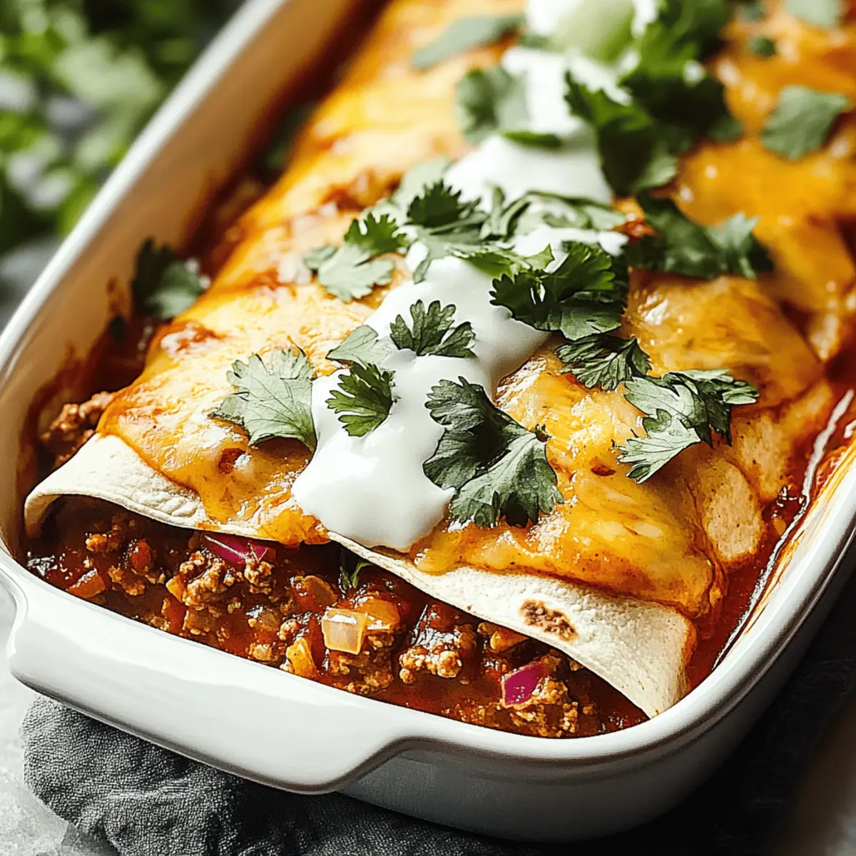 Easy Ground Beef Enchiladas