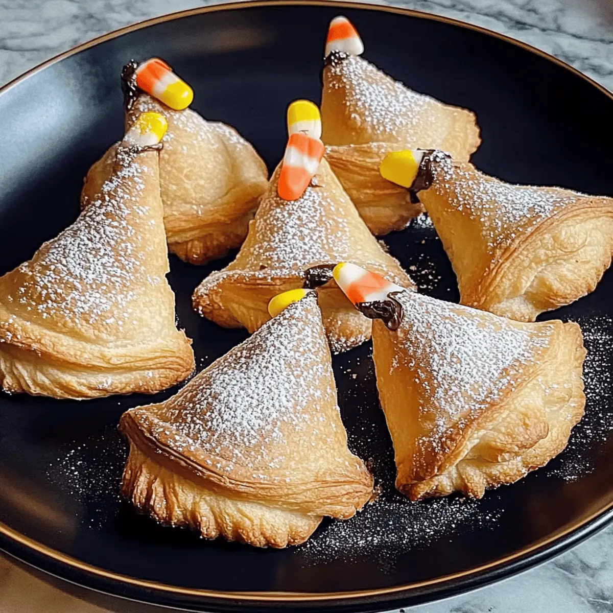 Spooky Crescent Roll Witch Hats