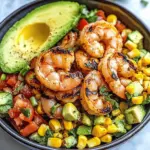 Avocado Corn Salad With Grilled Shrimp