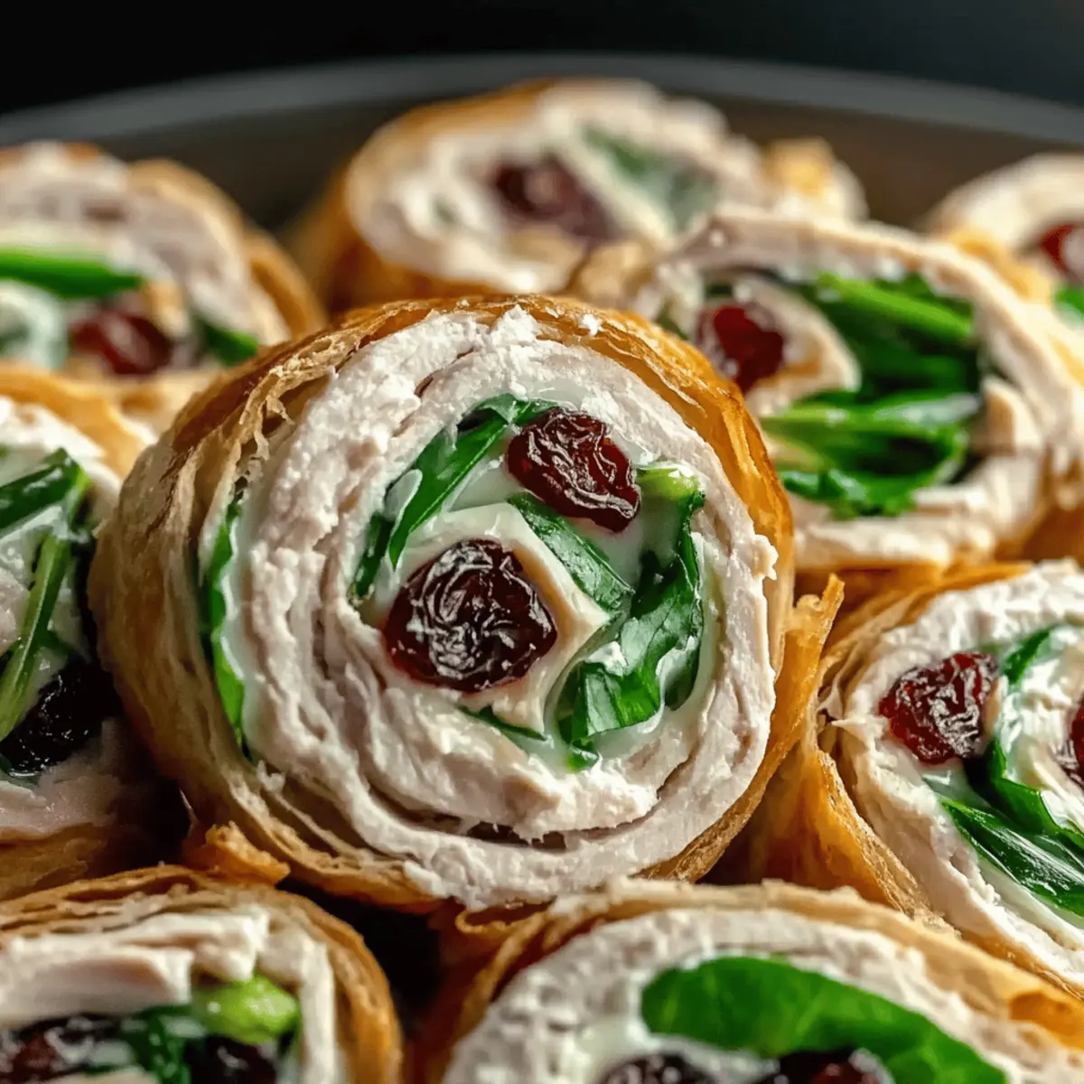 Turkey Cranberry Pinwheels