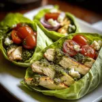 Pesto Chicken Lettuce Wraps