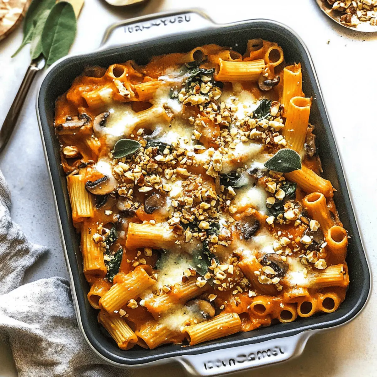 Pasta Bake with Pumpkin Tomato Sauce