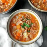 Beef Cabbage Barley Soup