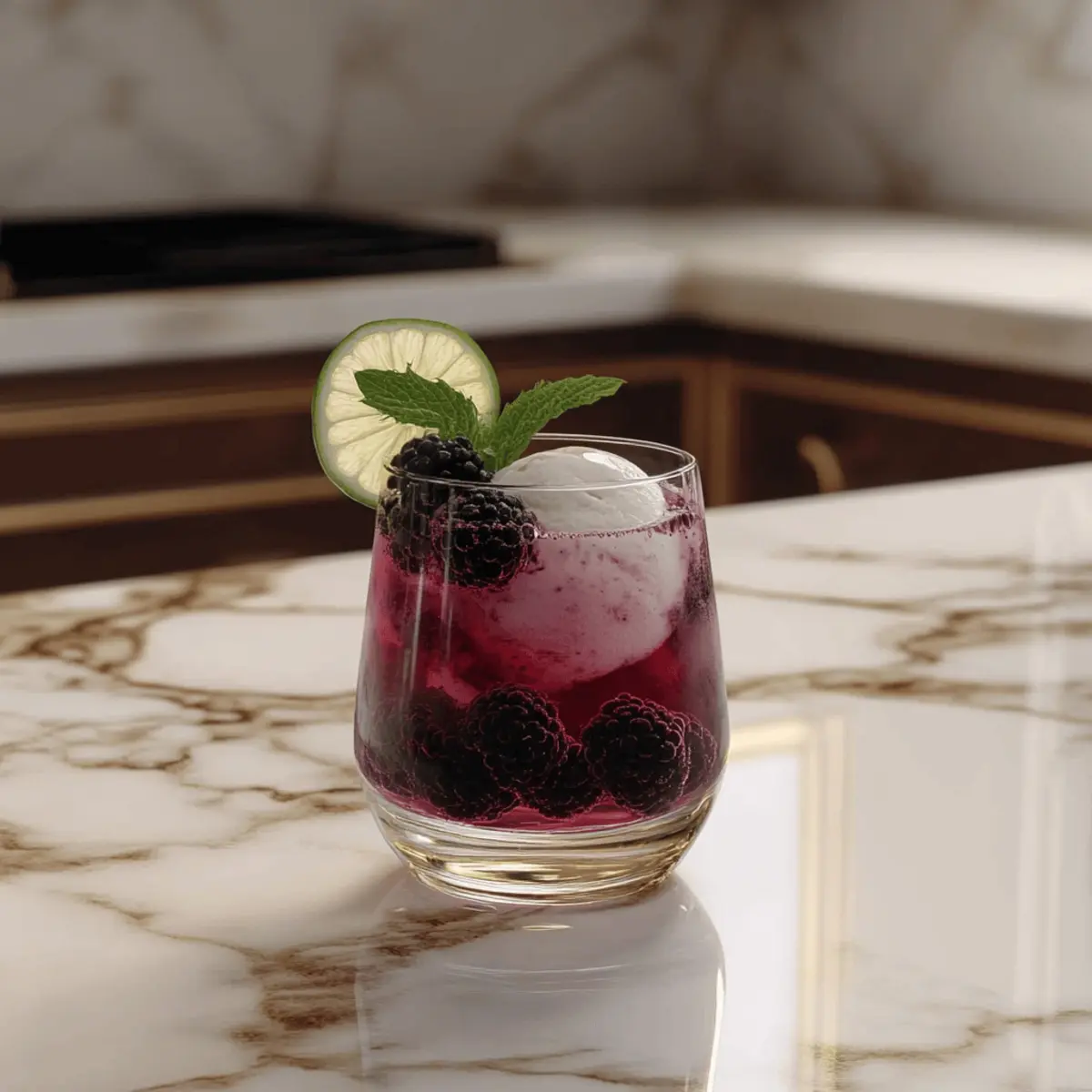 Blackberry Spider Soda Mocktail