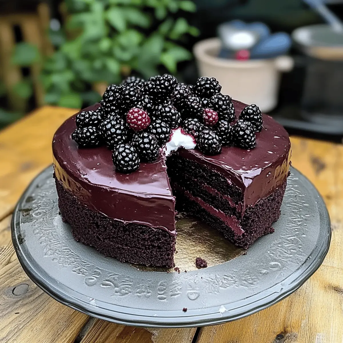 Blackberry Velvet Gothic Cake