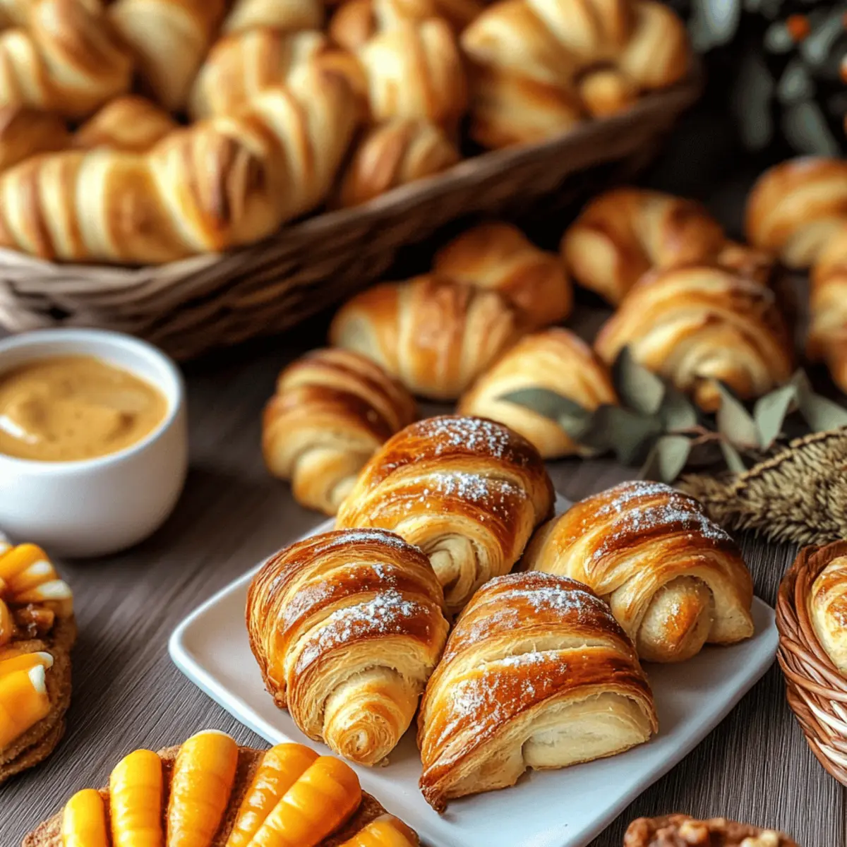 Crispy Air Fryer Candy Corn Crescent Rolls