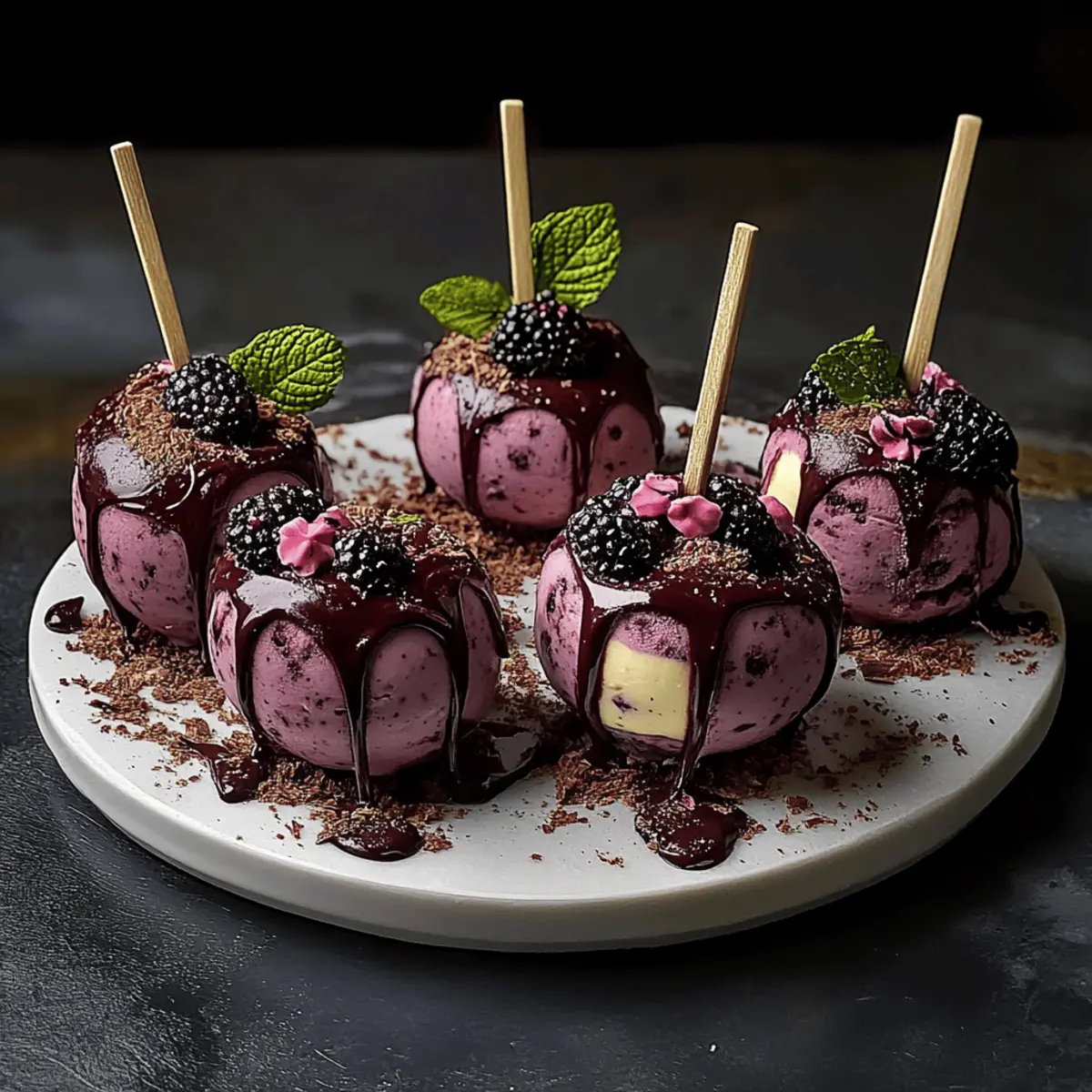 Forbidden Forest Blackberry Cheesecake Pops