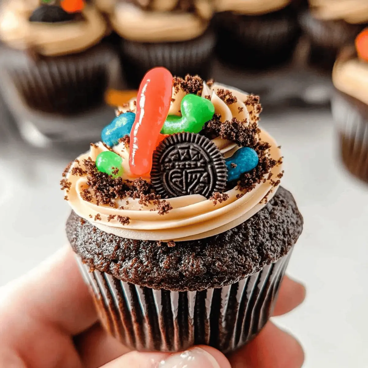 Halloween Dirt Cupcakes