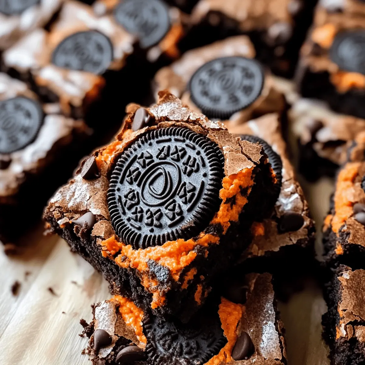 Halloween Oreo Cookie Boo Brownies