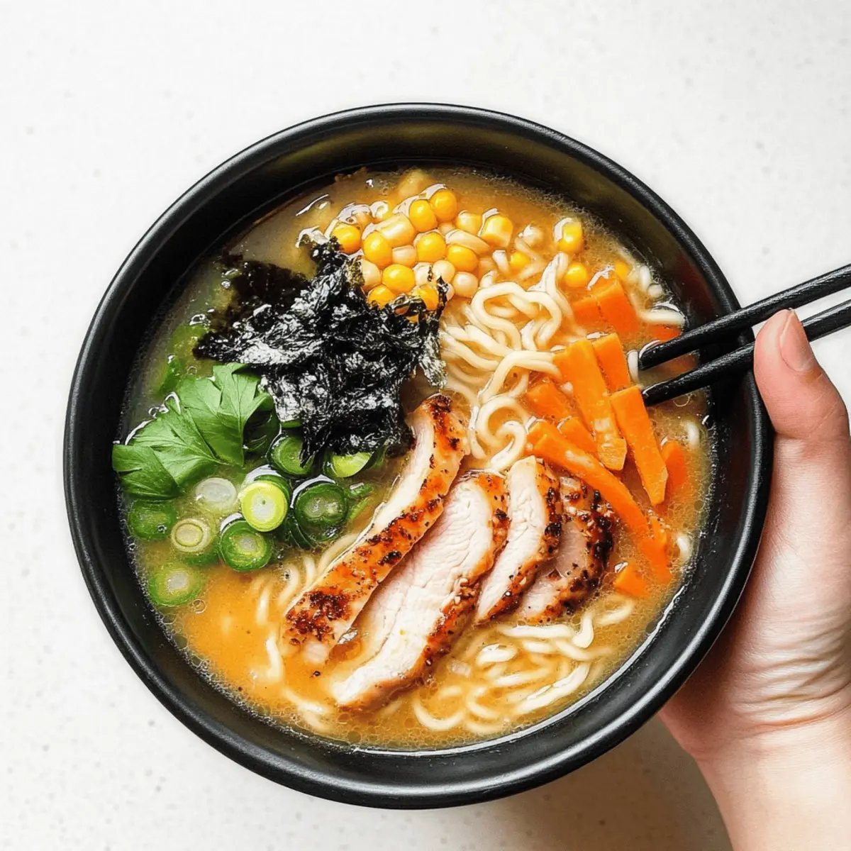 Healthy Miso Ramen with Chicken