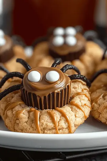Peanut Butter Spider Cookies