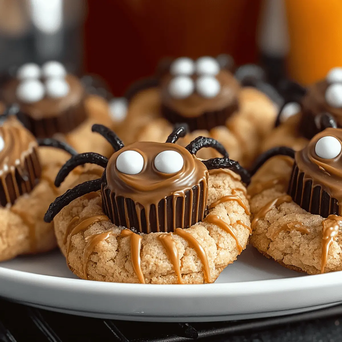 Peanut Butter Spider Cookies
