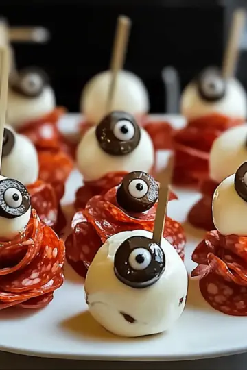 Salami Mozzarella Eyeballs