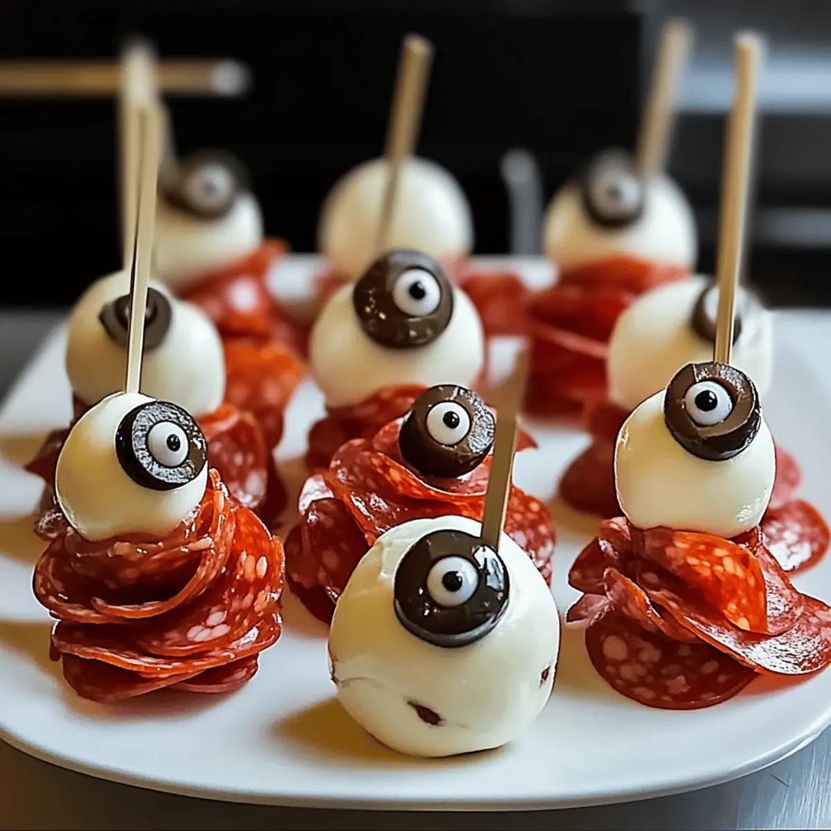 Salami Mozzarella Eyeballs