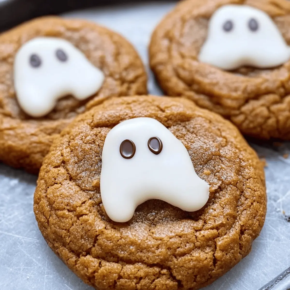 Spooky Ghost Brown Butter Pumpkin Cookies
