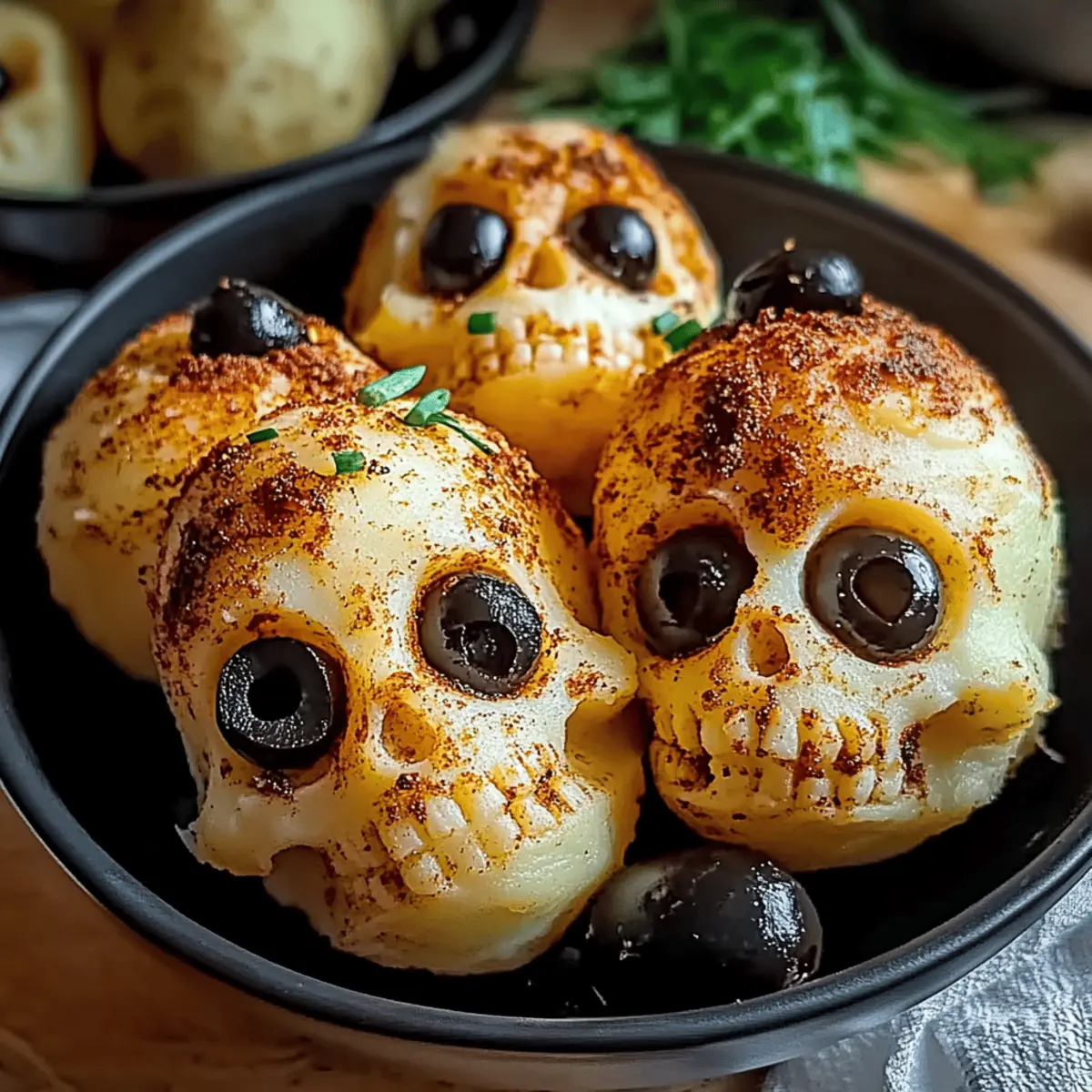 Spooky Skull Potatoes