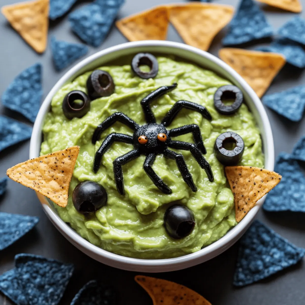 Swamp Guac with Creepy Crawler Chips