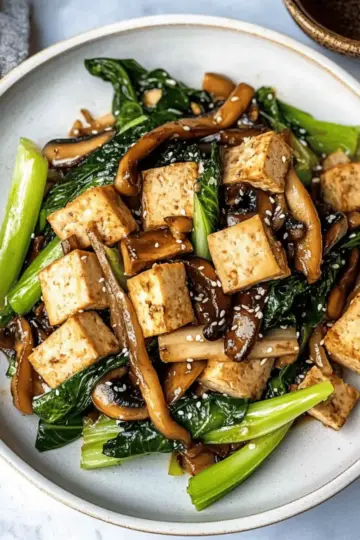 Tofu and Mushroom Stir Fry