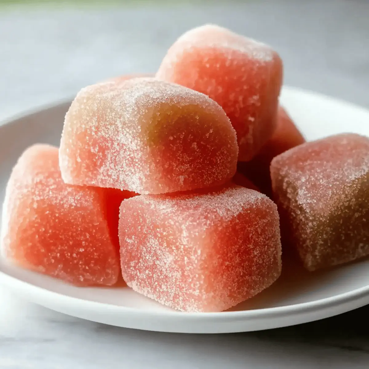 Watermelon Mochi