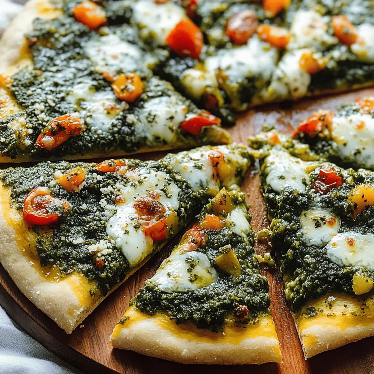 Garlicky Kale Pesto Pizza