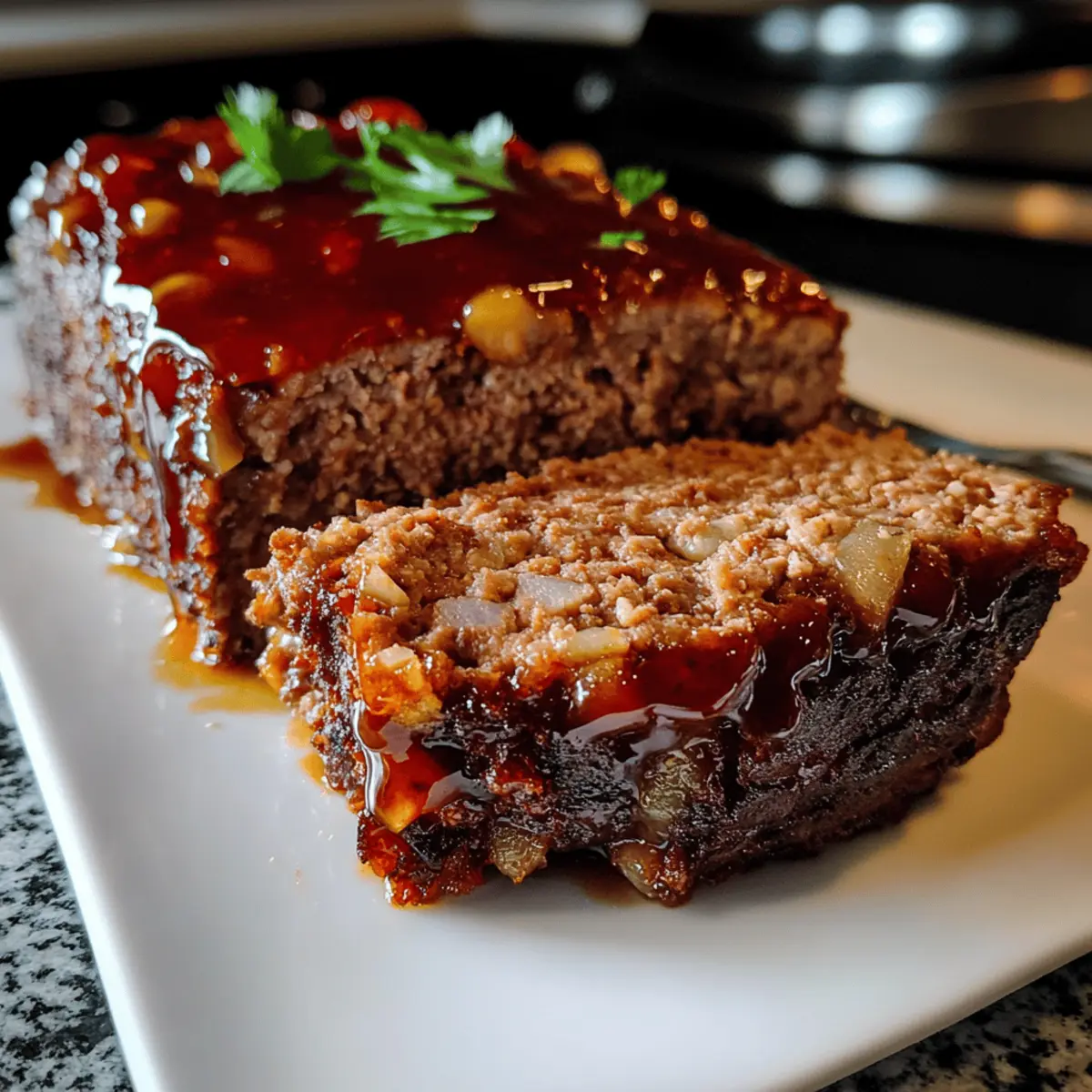 Vintage Meatloaf with Sweet & Spicy Glaze