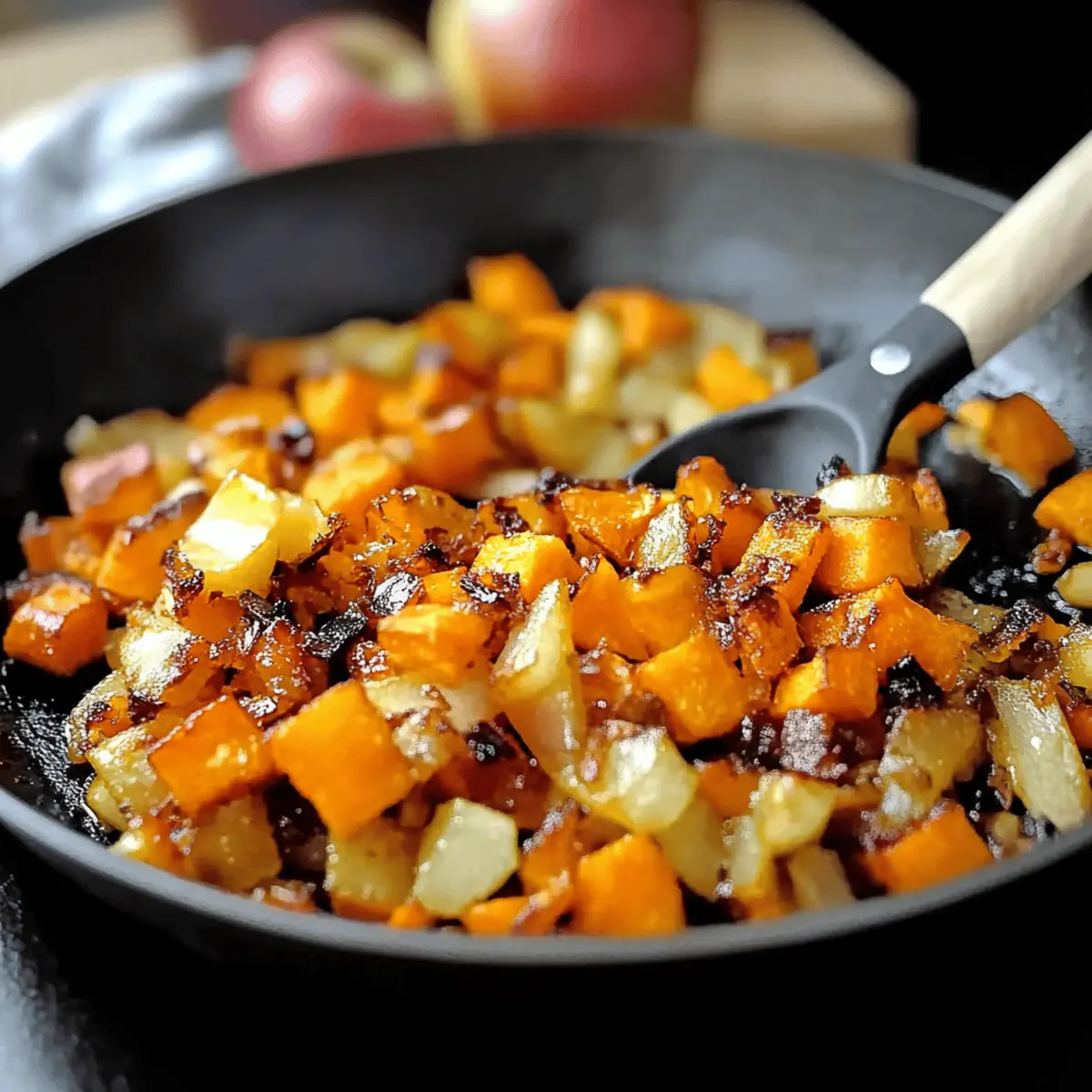 Caramelized Sweet Potato Apple Hash Browns