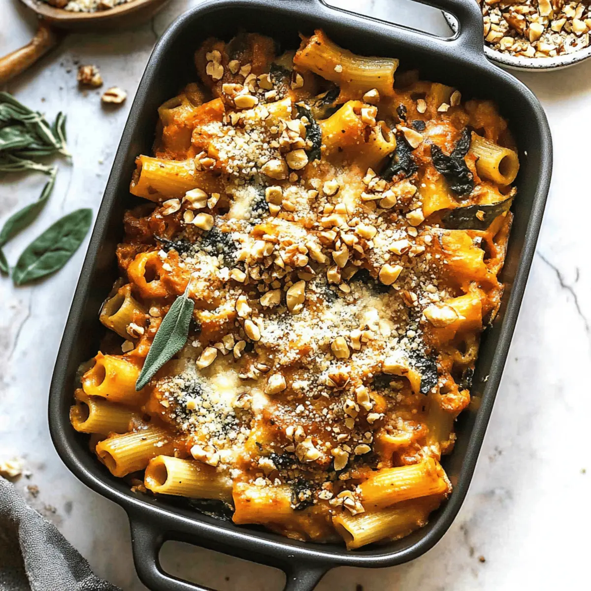 Pasta Bake with Pumpkin Tomato Sauce