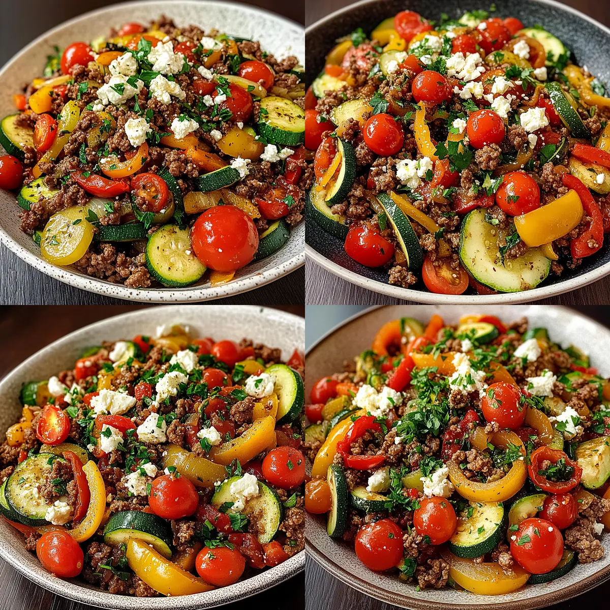 Mediterranean Ground Beef Stir Fry