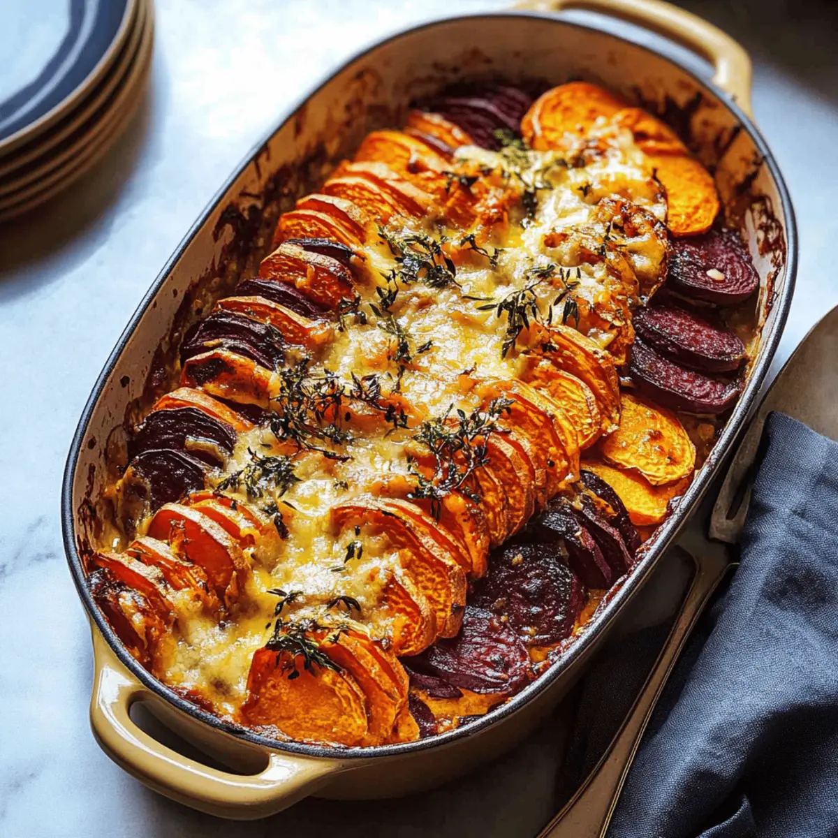 Cheesy Root Vegetable Gratin